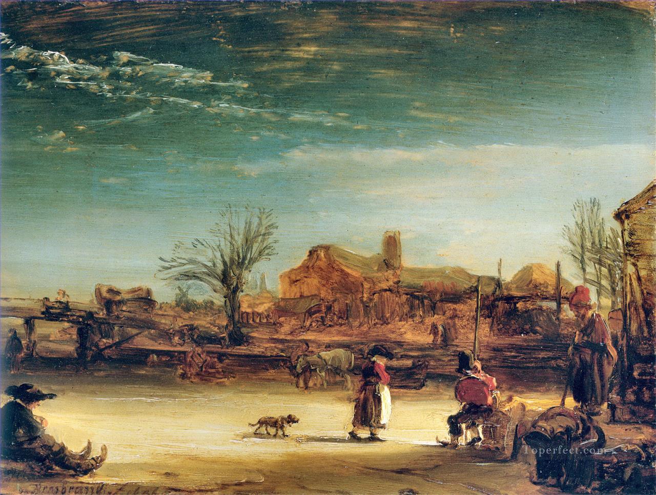 Winter Landscape Rembrandt Oil Paintings